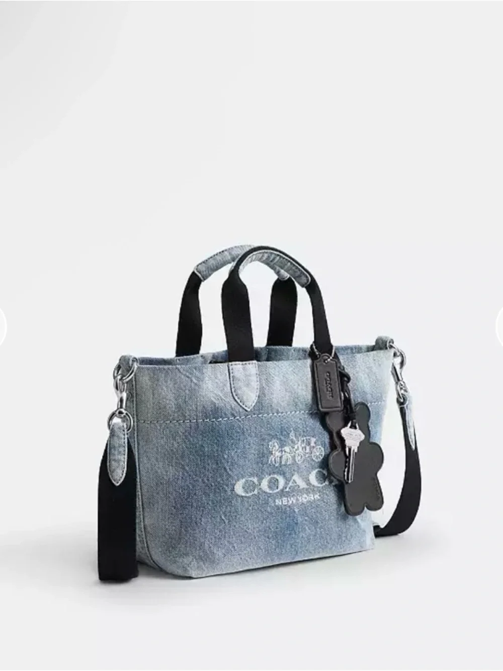 Coach Denim mini tour tote bag. - Picture 2 of 6